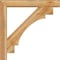 Ekena Millwork Merced Block Rough Sawn Bracket w/ Offset Brace, Western Red Cedar, 6"W x 36"D x 36"H BKT0604X36X36MRC05RWR - alternate 3